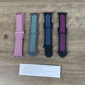 4 Silicone Sport Strap iWatch Band For Apple Watch Series SE 6 5 4 3 2 1 42 44mm